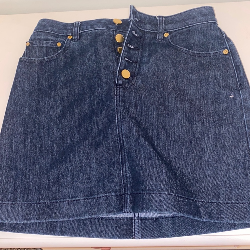 michael kors high waisted jean skirt | size small